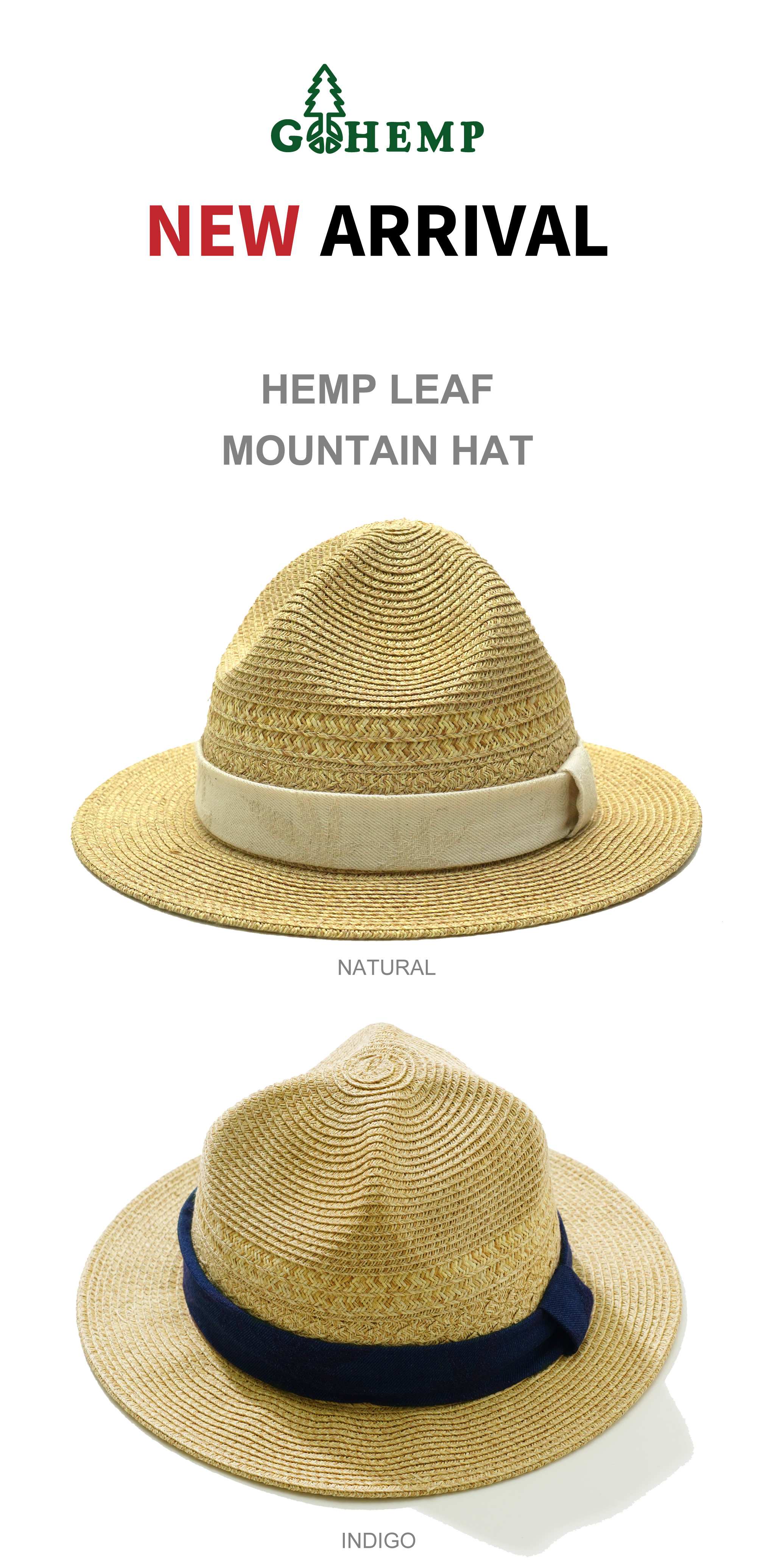 【GOHEMP】HEMP LEAF MOUNTAIN HATを入荷しました